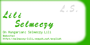 lili selmeczy business card